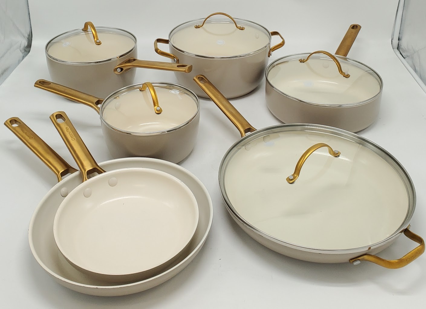 GreenPan Reserve 12-piece CERAMIC NONSTICK Cookware Set (TAUPE)