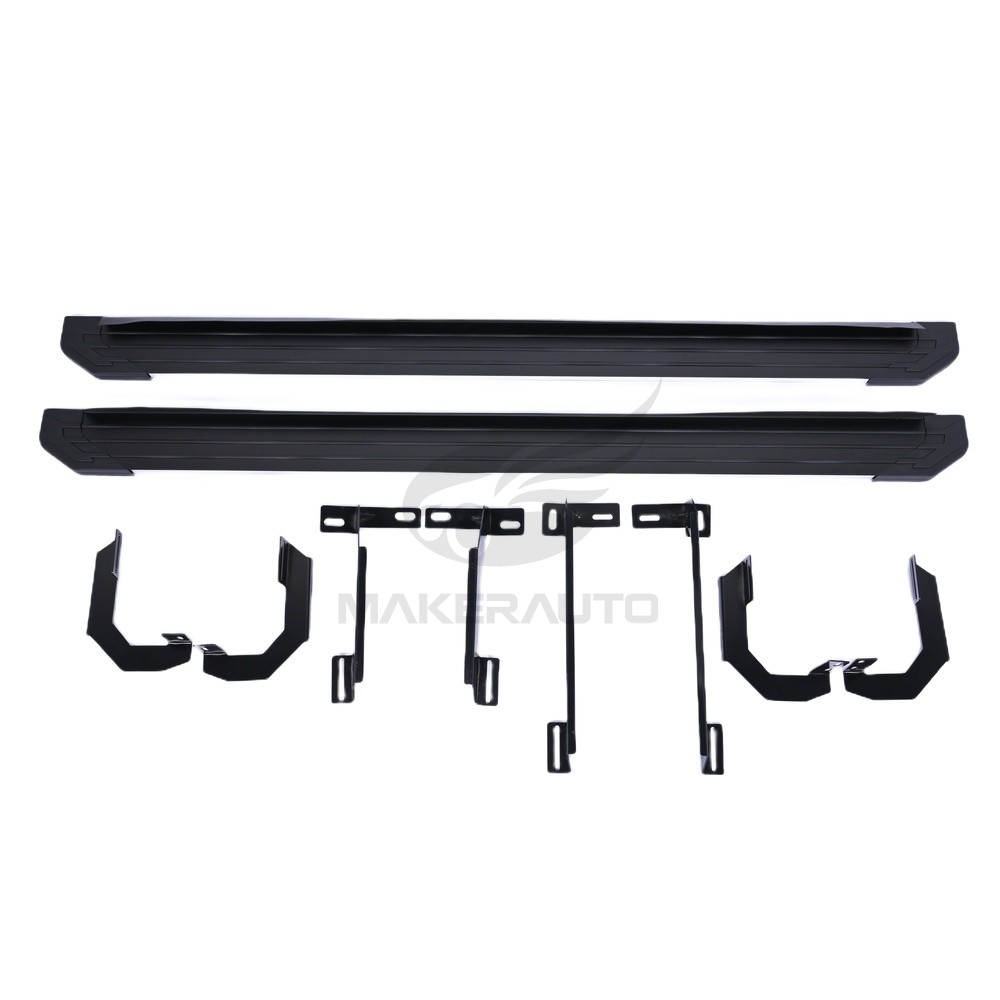 For 18-23 Chevy Traverse/Buick Enclave Running Boards Side step BLK Aluminum+SS