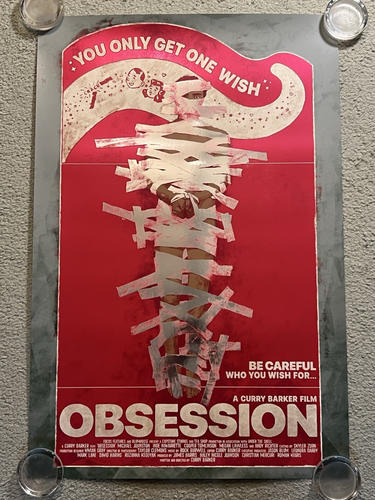 Obsession Horror Movie Art Poster BNG Foil  Bottleneck Gallery Print Hans Woody
