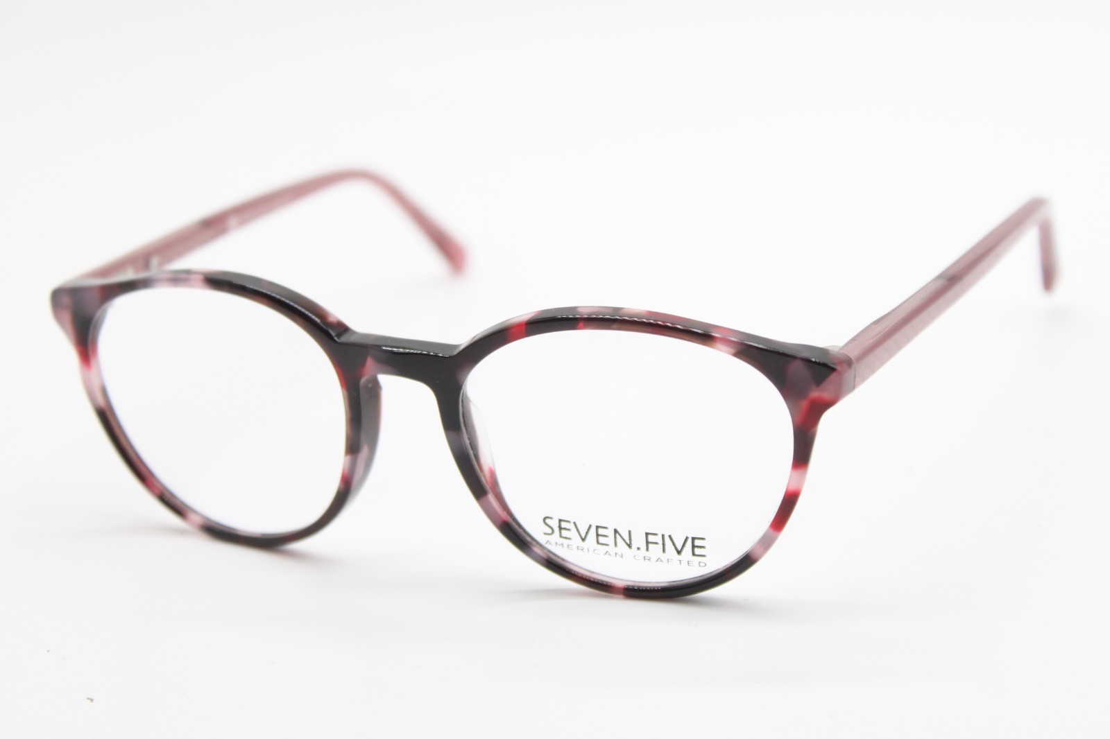 NEW SEVEN FIVE AMERICAN CRAFTED JANE C2 TORT BURGUNDY AUTHENTIC EYEGLASSES 50-18