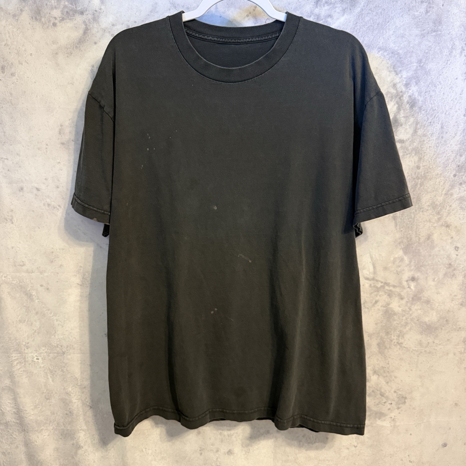Faded Black Y2K Grunge T Shirt Mens XL Short Sleeve Skate Faded Black Y2K Grunge T Shirt Mens XL Short Sleeve Skate