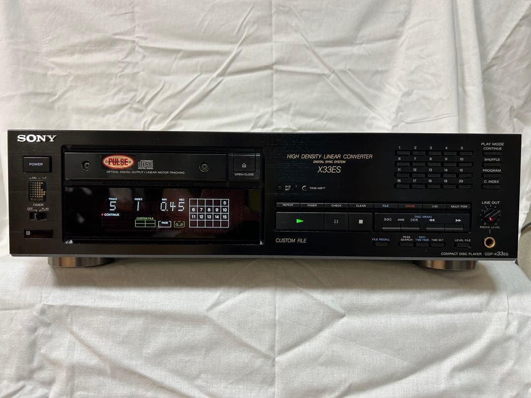 Sony CDP-X33ES CD Player Hi-Fi Compact Disc Player Tested Working Black