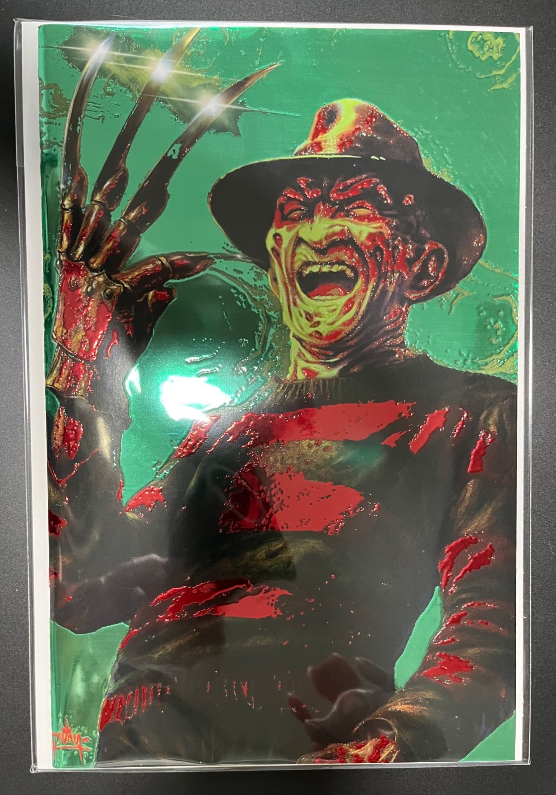 FAME: WES CRAVEN #1 EMBOSSED FOIL FREDDY KRUEGER HALLOWEEN EXCLUSIVE TIDALWAVE FAME: WES CRAVEN #1 EMBOSSED FOIL FREDDY KRUEGER HALLOWEEN EXCLUSIVE TIDALWAVE