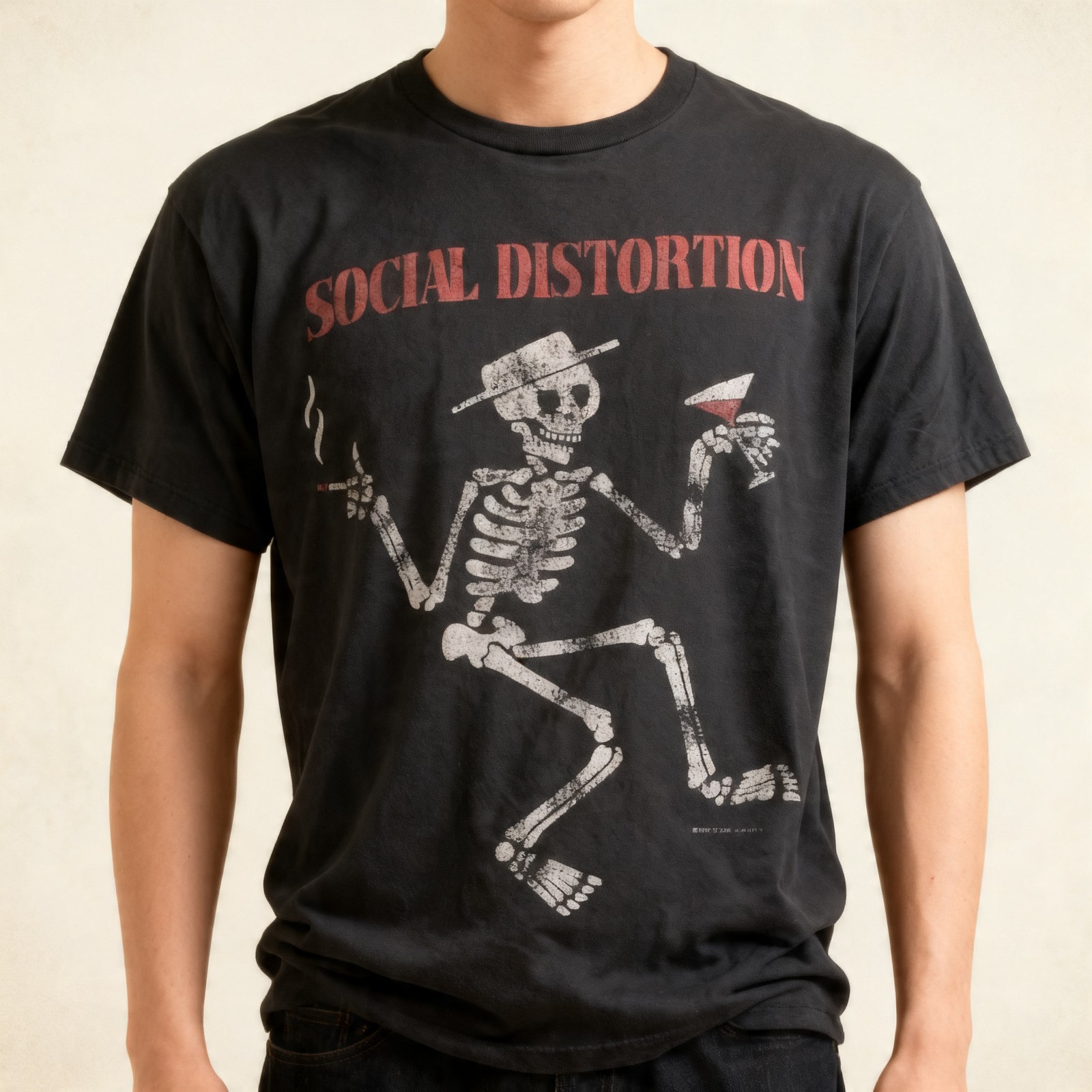 Vtg 90\'s Social Distortion Tour Shirt Classic Style Black Unisex Shirt
