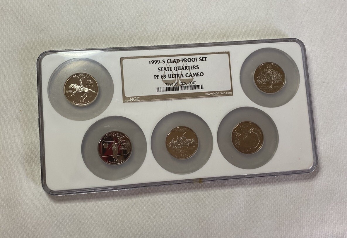 1999 S 25C State Quarters Proof Clad Set - NGC PF69 - ULTRA CAMEO