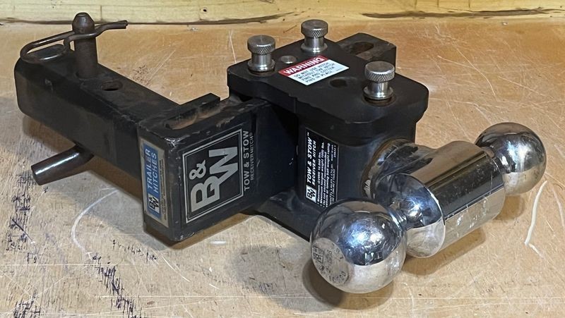 B&W Tow & Stow Dual Ball Hitch 2” Receiver 2” & 2-5/16” 10,000 lb All Pins B&W Tow & Stow Dual Ball Hitch 2” Receiver 2” & 2-5/16” 10,000 lb All Pins