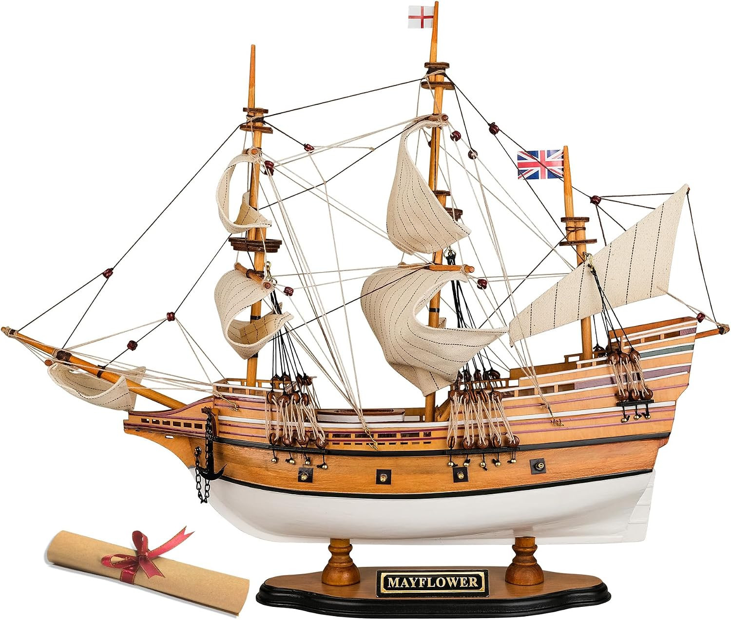SAILINGSTORY Wooden Model Ship Mayflower 1/60 Scale Replica