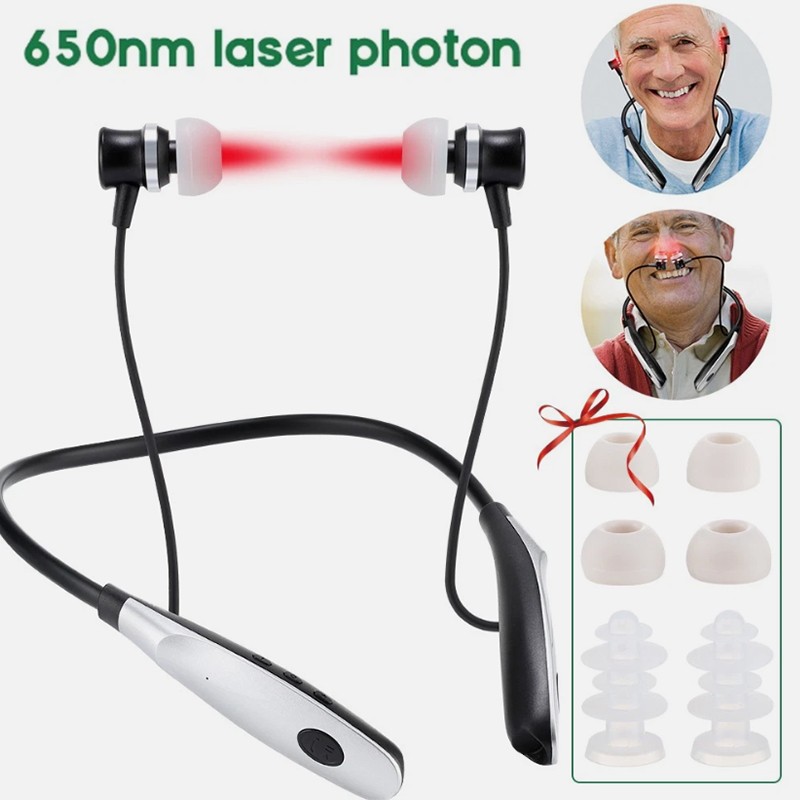 Red Light Ear Therapy Device 650nm Type-C USB Charging and Two Silicone Ear Tips