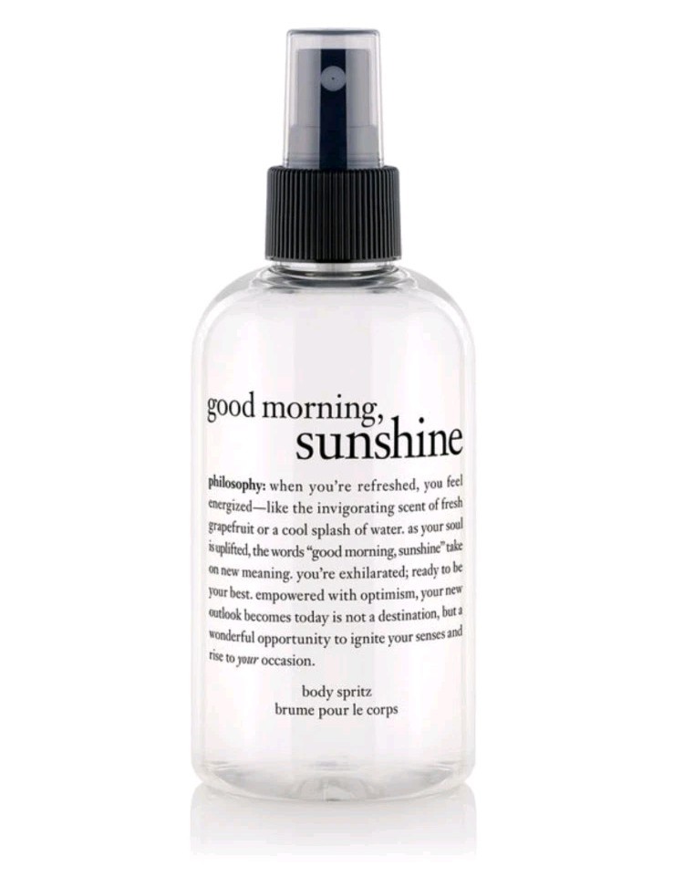 Philosophy Good Morning, Sunshine Body Spritz Perfume Fragrance 8 Fl Oz NEW Philosophy Good Morning, Sunshine Body Spritz Perfume Fragrance 8 Fl Oz NEW