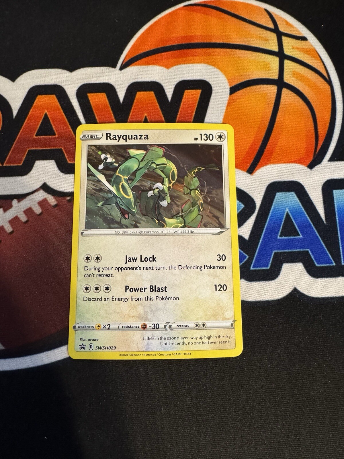 Pokemon Rayquaza SWSH029 Holo Rare Black Star Promo Crown Zenith