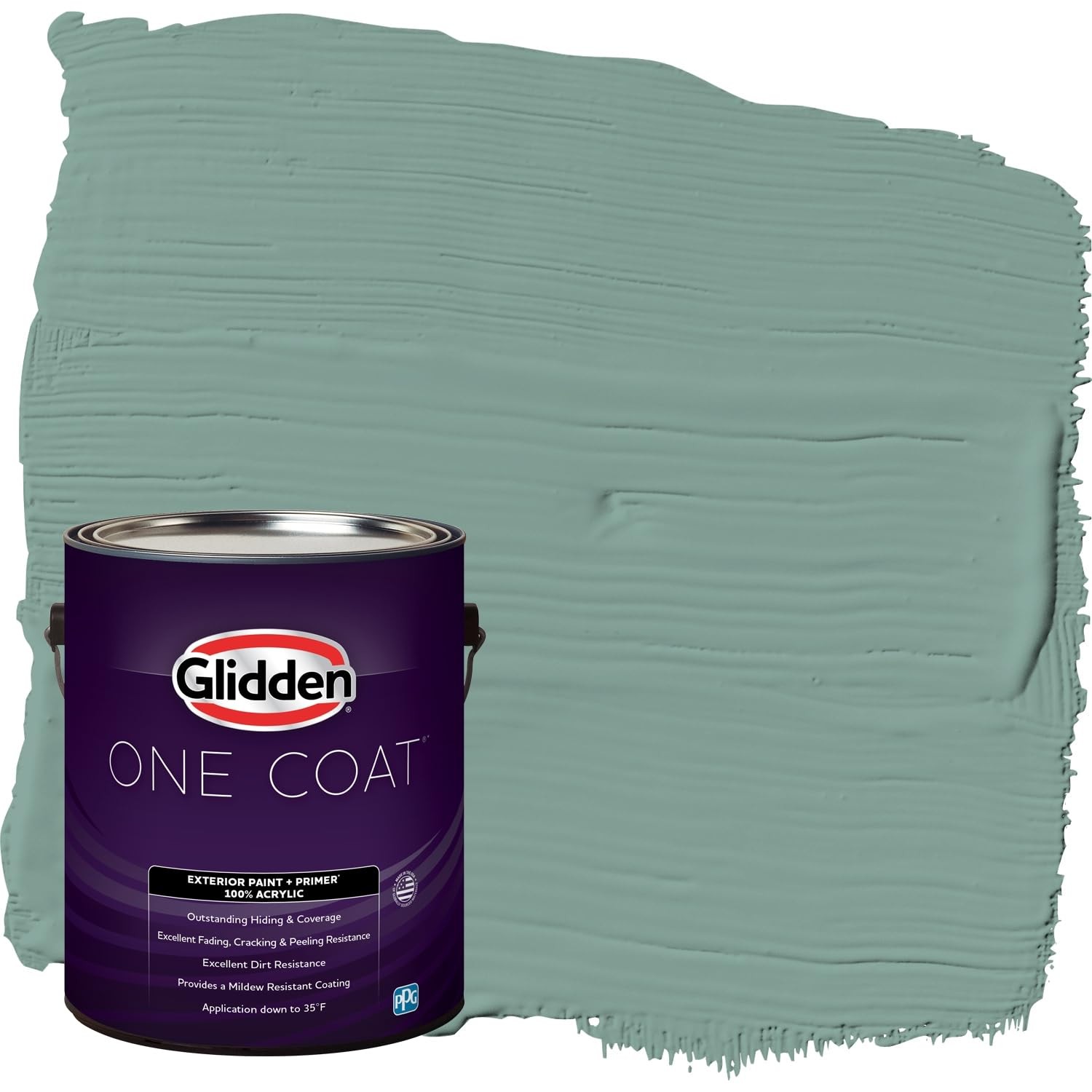 Glidden Exterior Paint + Primer Silver Laurel Flat 1 Gallon Glidden Exterior Paint + Primer Silver Laurel Flat 1 Gallon