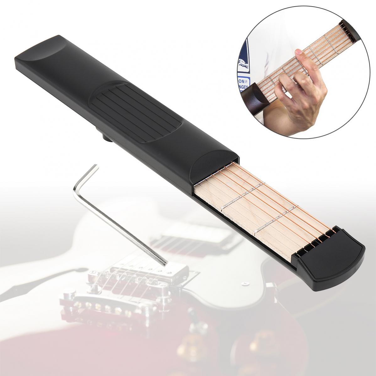 Pocket Guitar Practice Neck, 6 Fret Portable Guitar Chord Practice Tool Pocket Guitar Practice Neck, 6 Fret Portable Guitar Chord Practice Tool