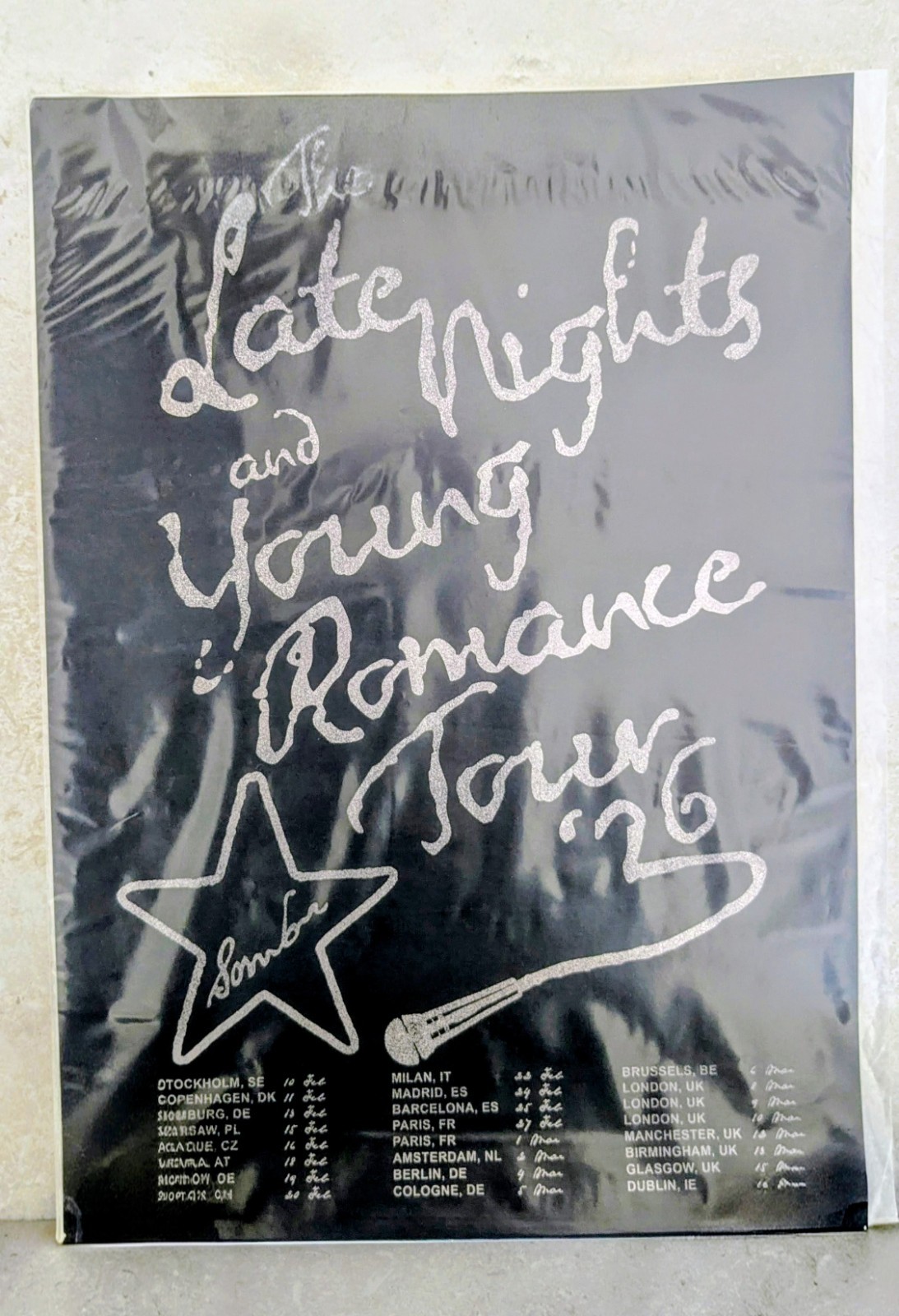 Exclusive VIP Limited Edition sombr Tour Poster A3 Merchandise New & Sealed Exclusive VIP Limited Edition sombr Tour Poster A3 Merchandise New & Sealed
