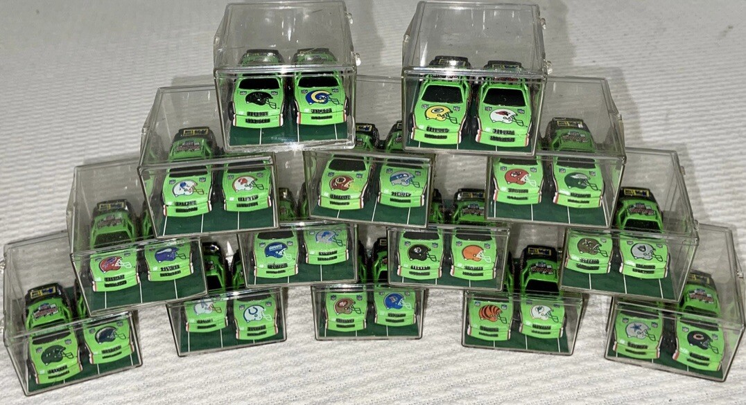 1991 Complete NFL Team NASCAR Die-Cast Car Set (28) – Encased, Vintage