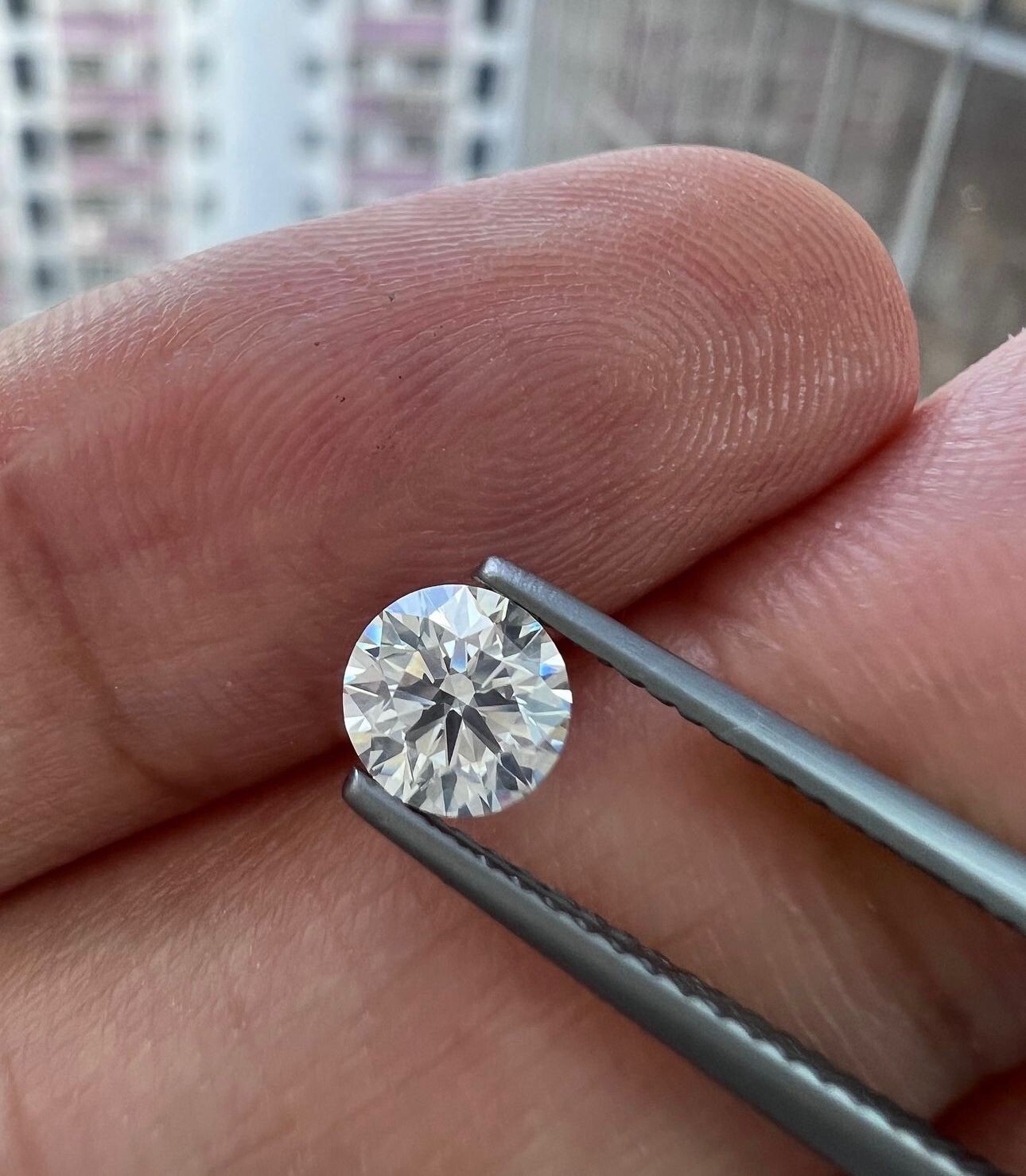 Lab-Grown 1.25Ct CVD Diamond 6.95mm Round D, Clarity FL ,Certified Loose Diamond