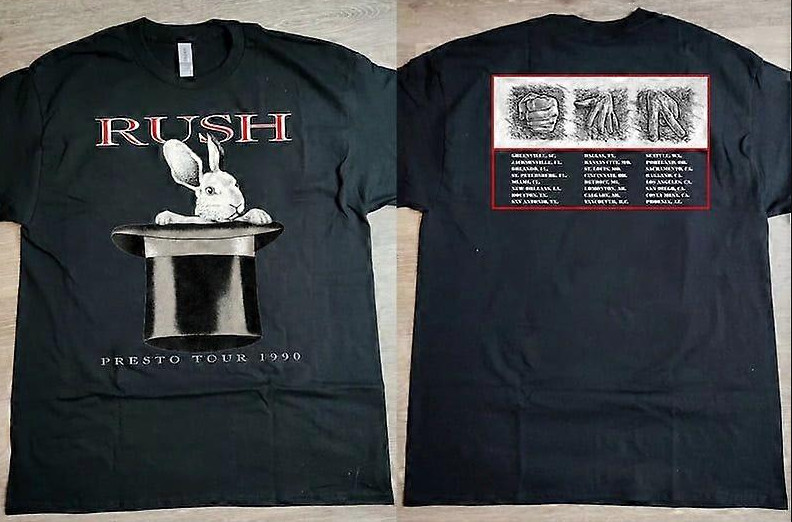 Rush Presto North American Tour 1990 Concert T-Shirt