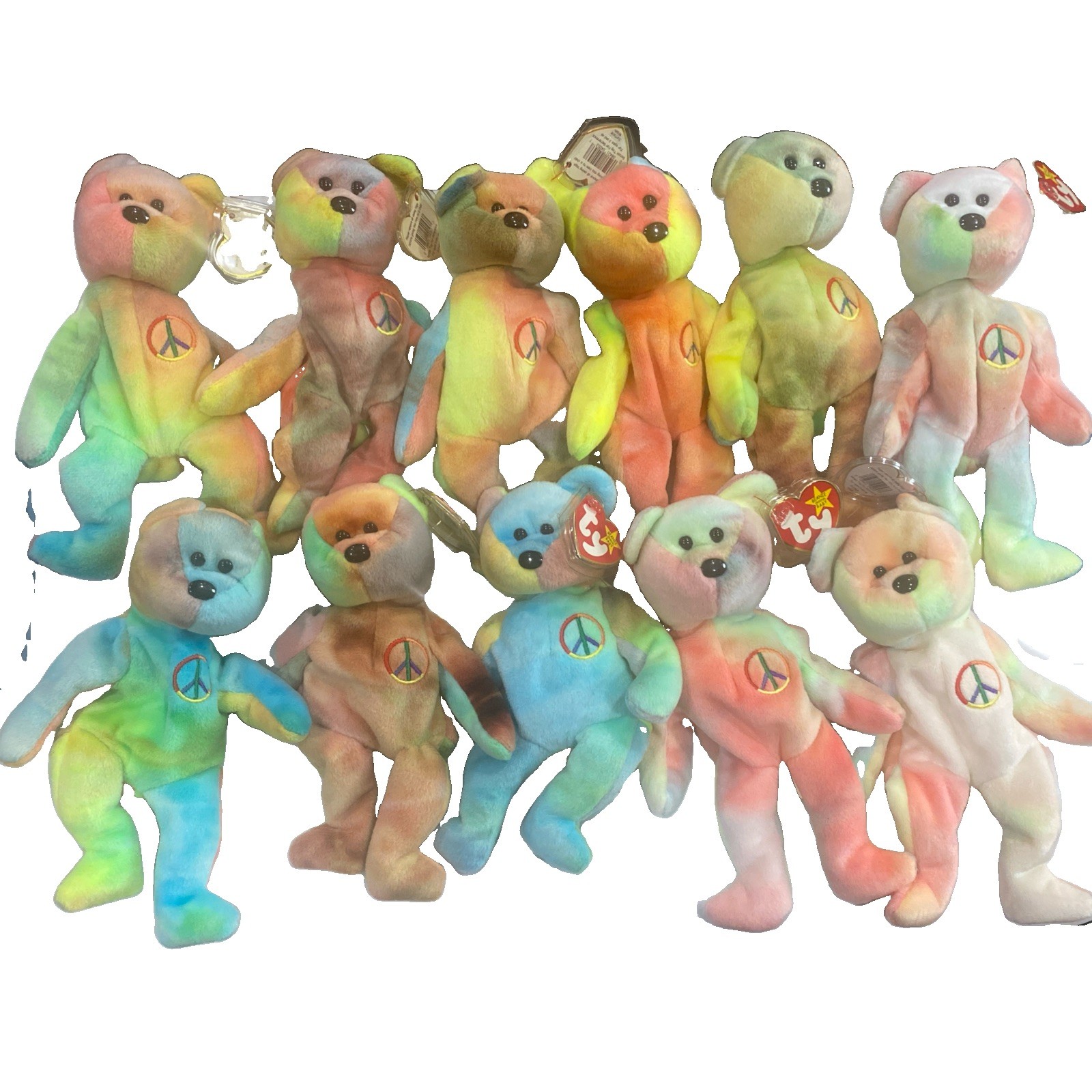 Ty Beanie Baby: Peace Bear 1996 - Multicolor Ty Beanie Baby: Peace Bear 1996 - Multicolor