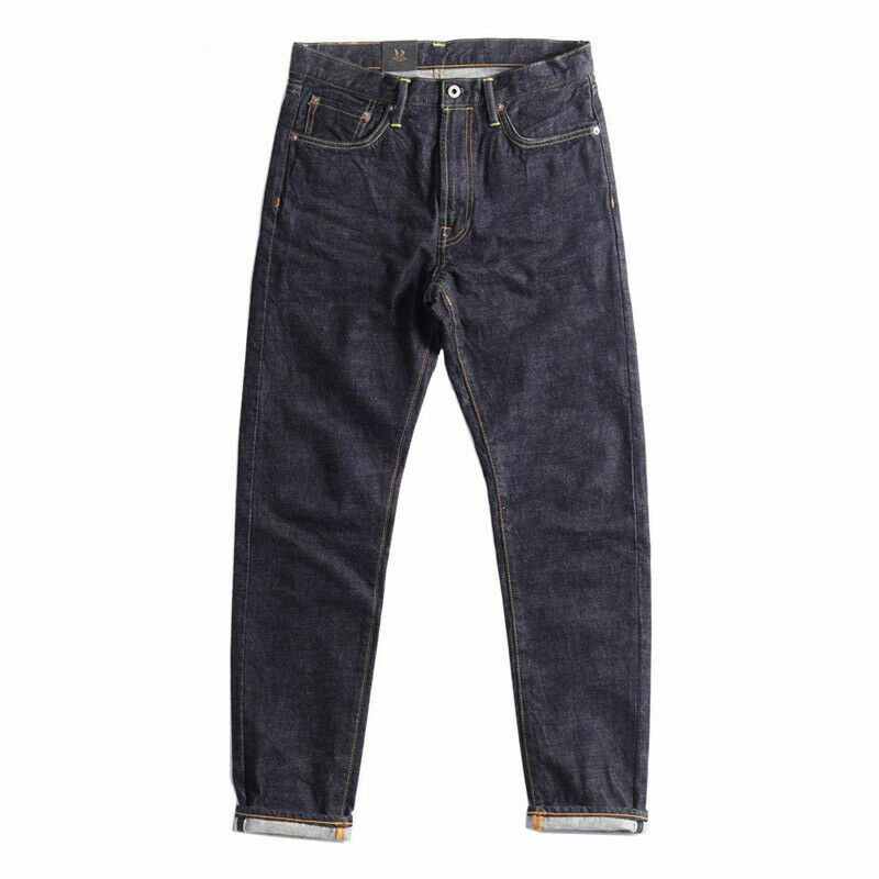 Red Tornado Taper Fit Men's Selvedge Jeans Denim Pants Casual Blue Jeans Onewash