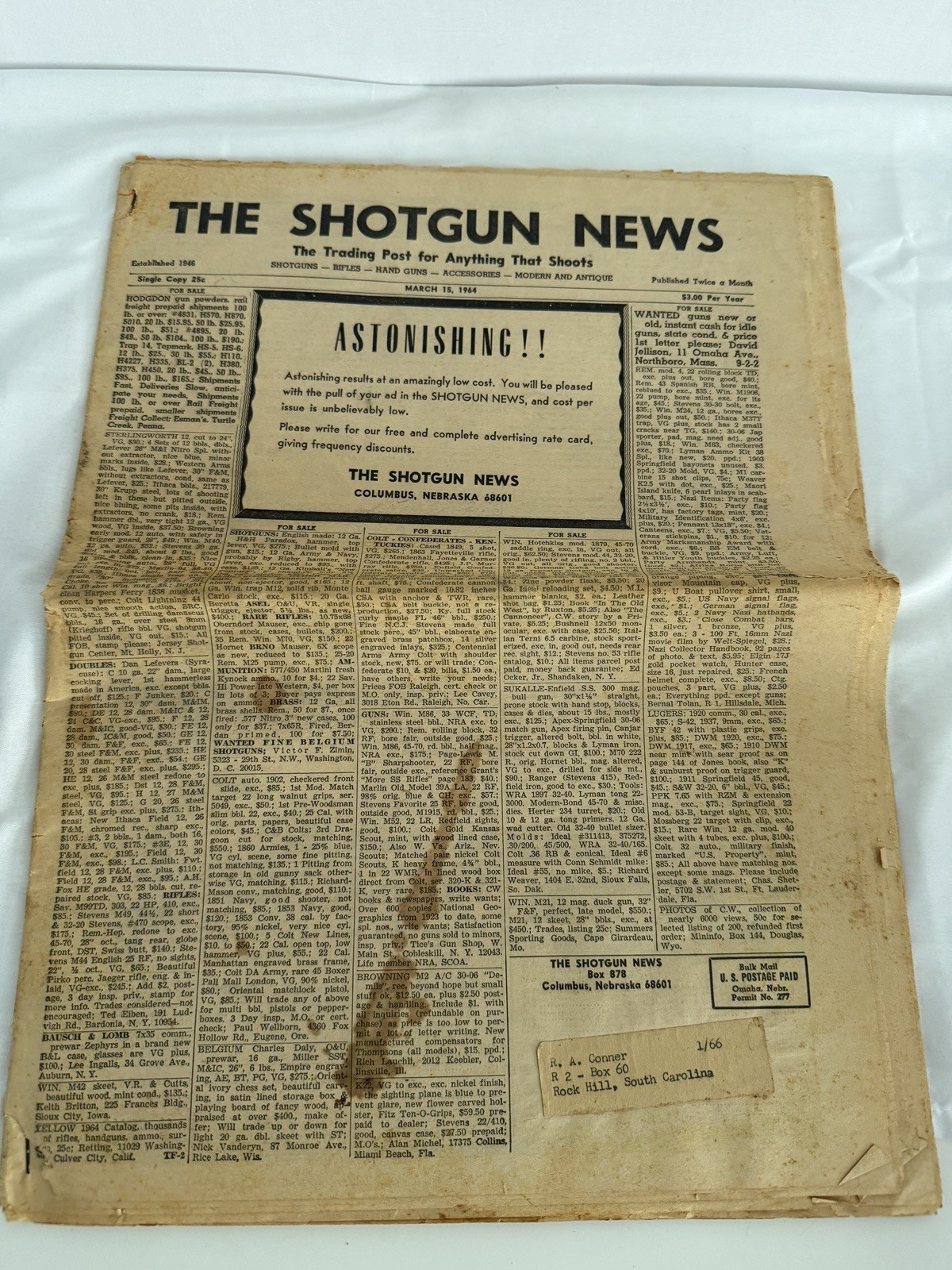 The Shotgun News Trading Post For Anything That Shoots March 1964 Newspaper The Shotgun News Trading Post For Anything That Shoots March 1964 Newspaper