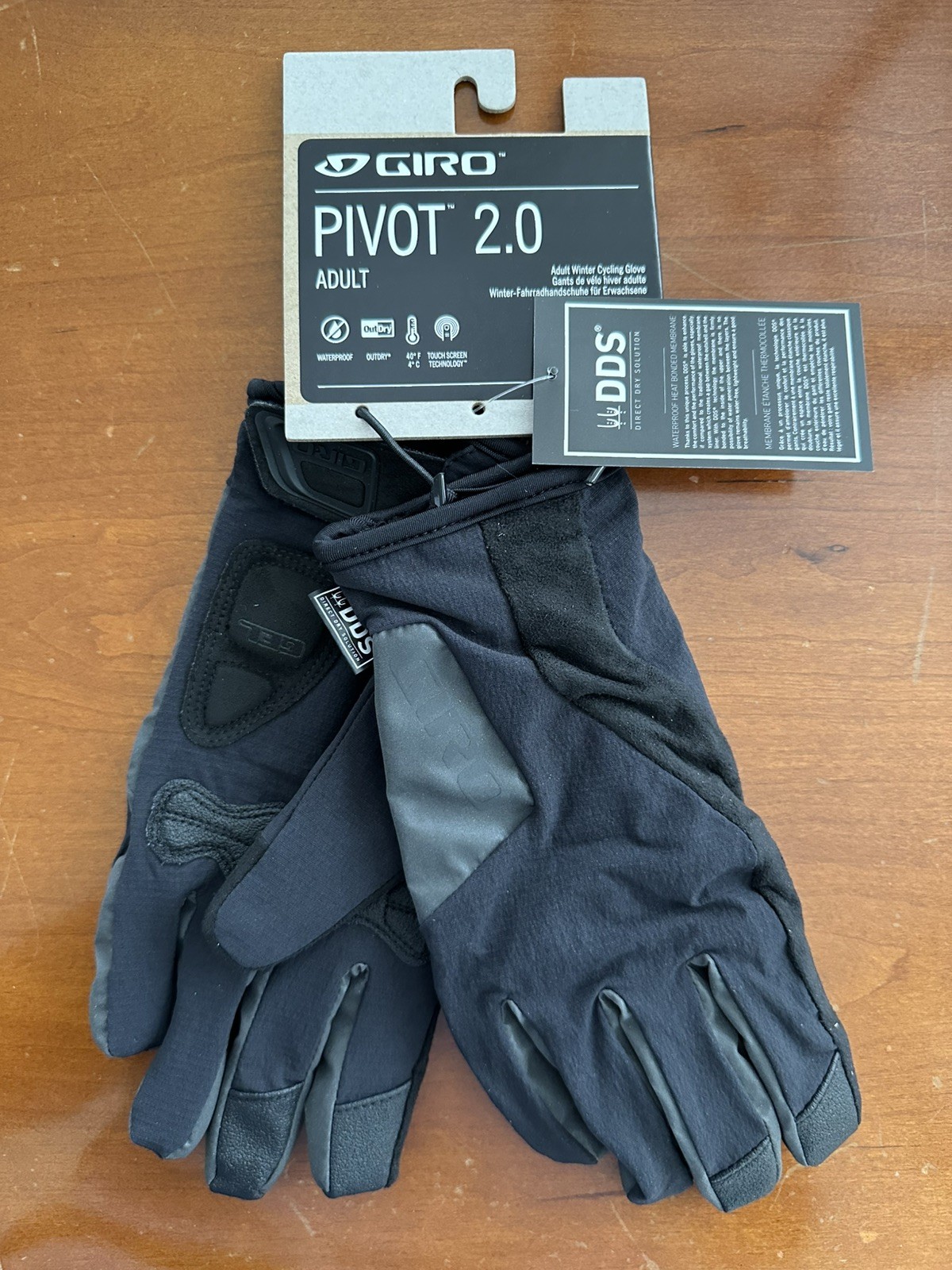 Giro Pivot 2.0 Men's Cycling Gloves, Black, (M, L and XL), New Giro Pivot 2.0 Men's Cycling Gloves, Black, (M, L and XL), New