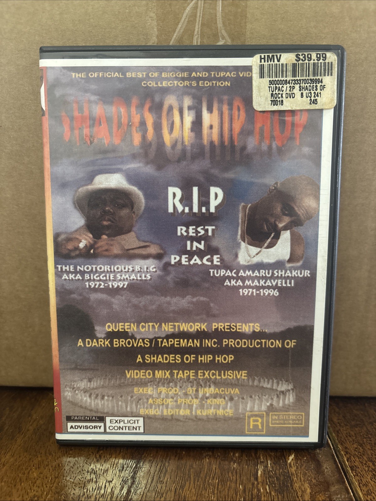 Shades of Hip Hop: R.I.P. DVD Tupac (2Pac) Shakur, Notorious B.I.G. RARE