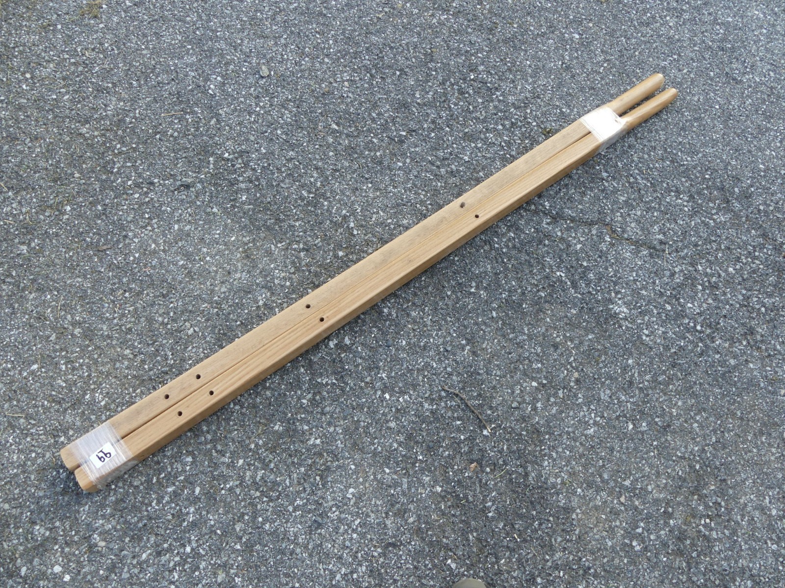 PAIR Wheelbarrow Handles - Red Oak Wood - Natural - 2 PAIR Wheelbarrow Handles - Red Oak Wood - Natural - 2