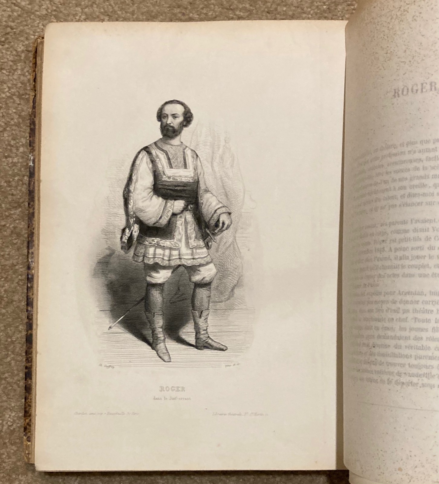 1855 NOUVELLE GALERIE ARTISTES DRAMATIQUES Illus. Album French Theater Paris