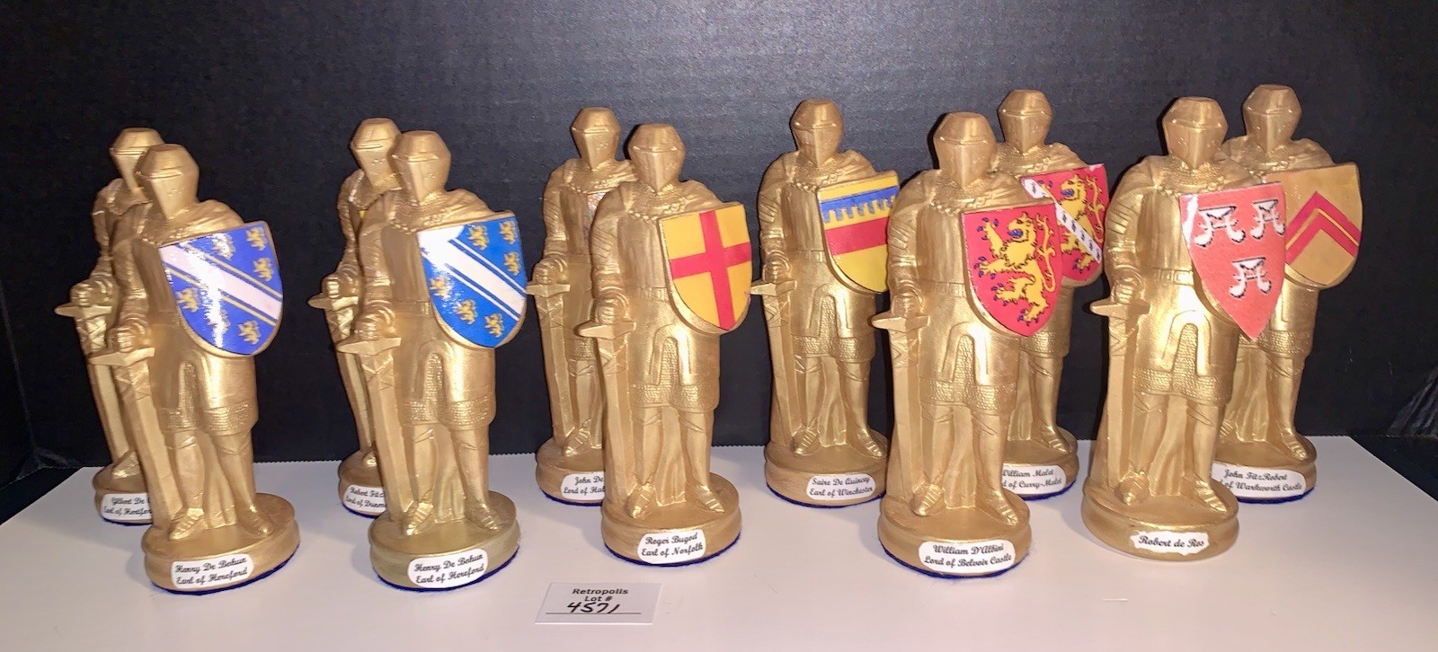 11 Gold Medieval Baron Knight Figurines Vintage 11 Gold Medieval Baron Knight Figurines Vintage