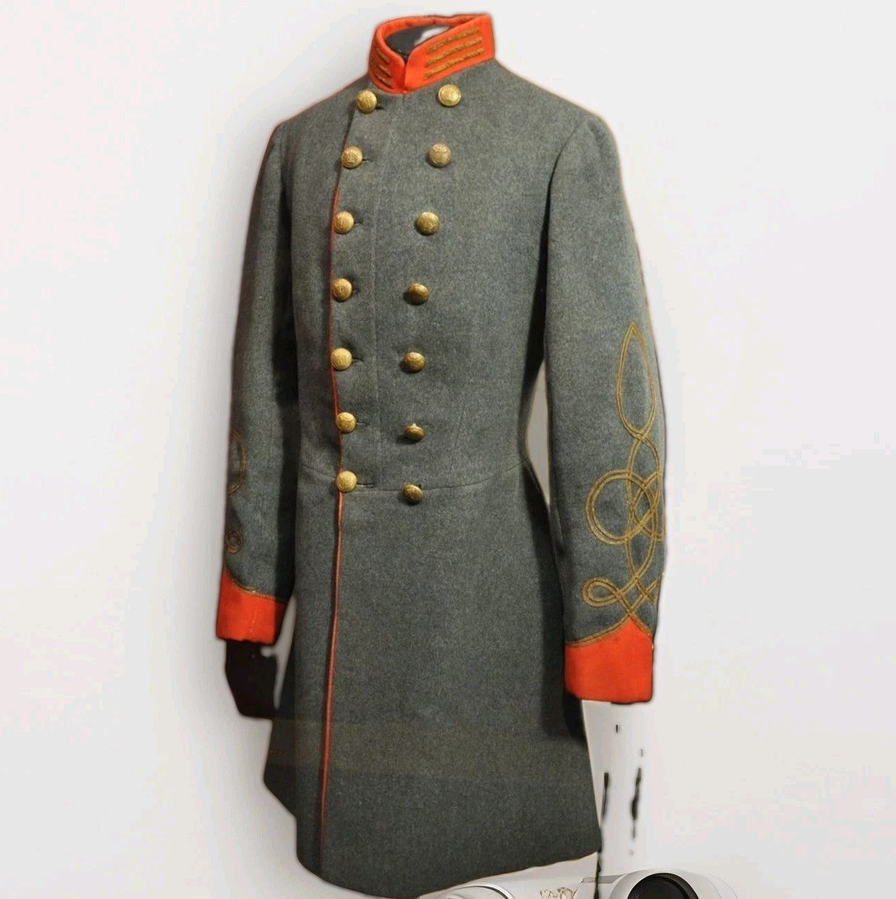Confederate Coat Handmade Colonel's Frock Coat | Civil War Wool Officer Uniform 