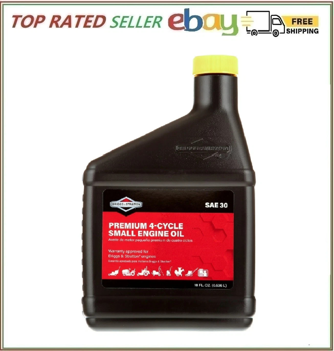 Briggs & Stratton 100005 SAE 30W 4-Cycle Engine Oil, 18 oz. Bottle