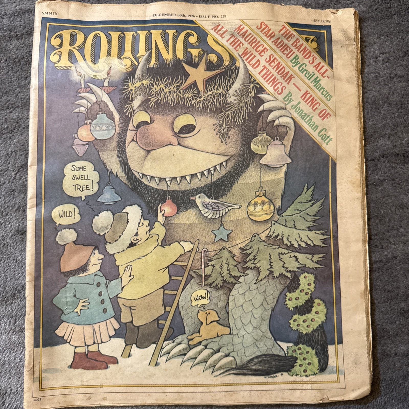 Vintage Rolling Stone Magazine #229 – December 30, 1976 – Maurice Sendak Cover