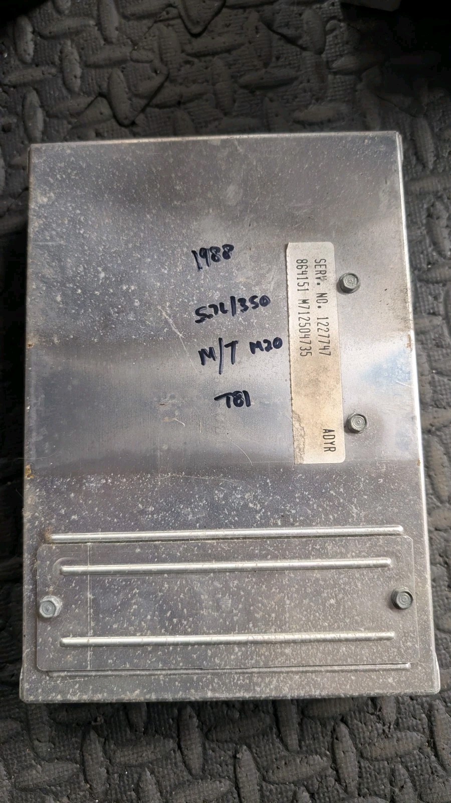 1988-1991 Chevy GMC C/K 1500 ECM 1227747 ADYR 5.0 5.7 305 350 M/T M20 1990 1989