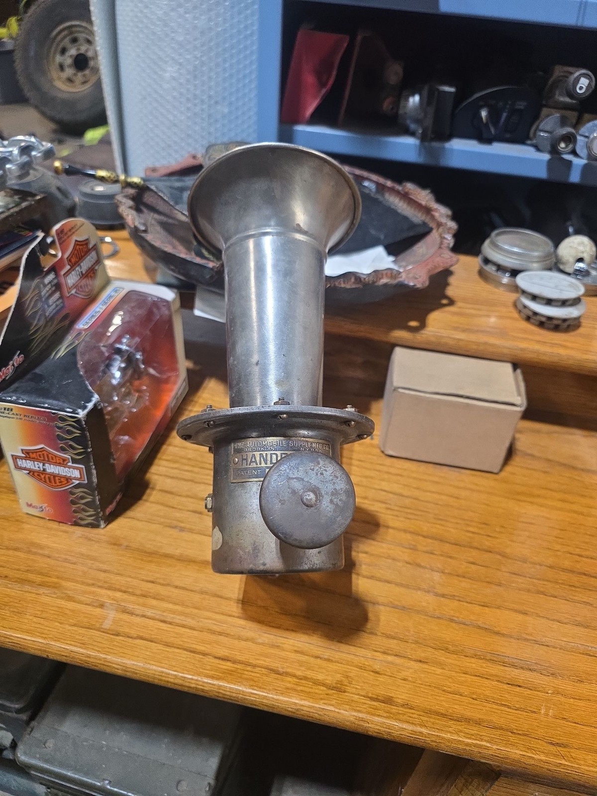 Antique 1910s Handphone Car Horn by Automobile Supply Mfg Co Brooklyn Antique 1910s Handphone Car Horn by Automobile Supply Mfg Co Brooklyn