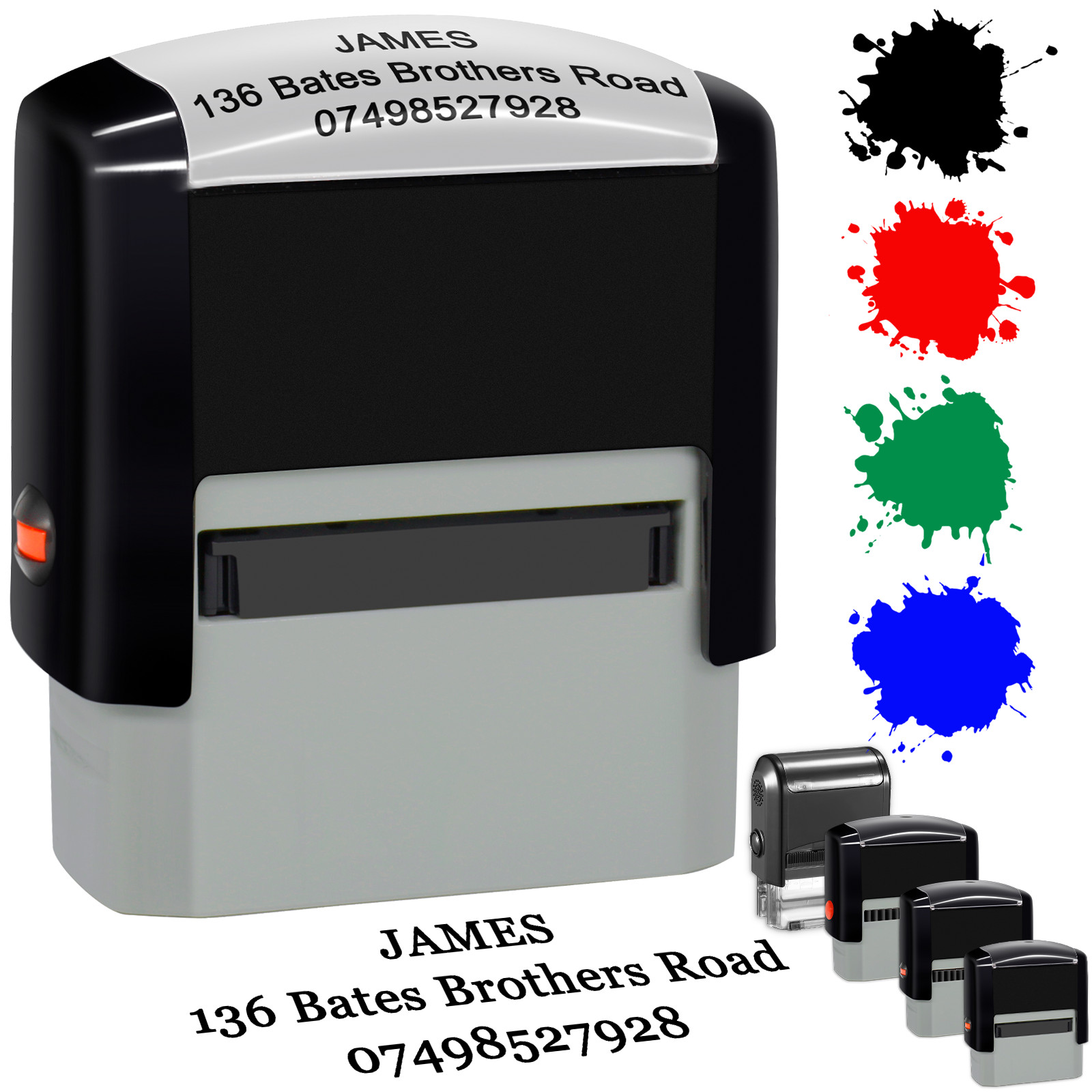 Custom Self-Inking Rubber Stamps Personalized Return Address Up to 3-8 Lines