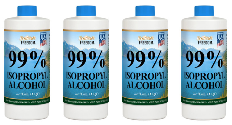 99% Isopropyl Alcohol (IPA), 4-PACK OF 32OZ, 1 GALLON (128 OZ) BRAND MAY VARY 99% Isopropyl Alcohol (IPA), 4-PACK OF 32OZ, 1 GALLON (128 OZ) BRAND MAY VARY