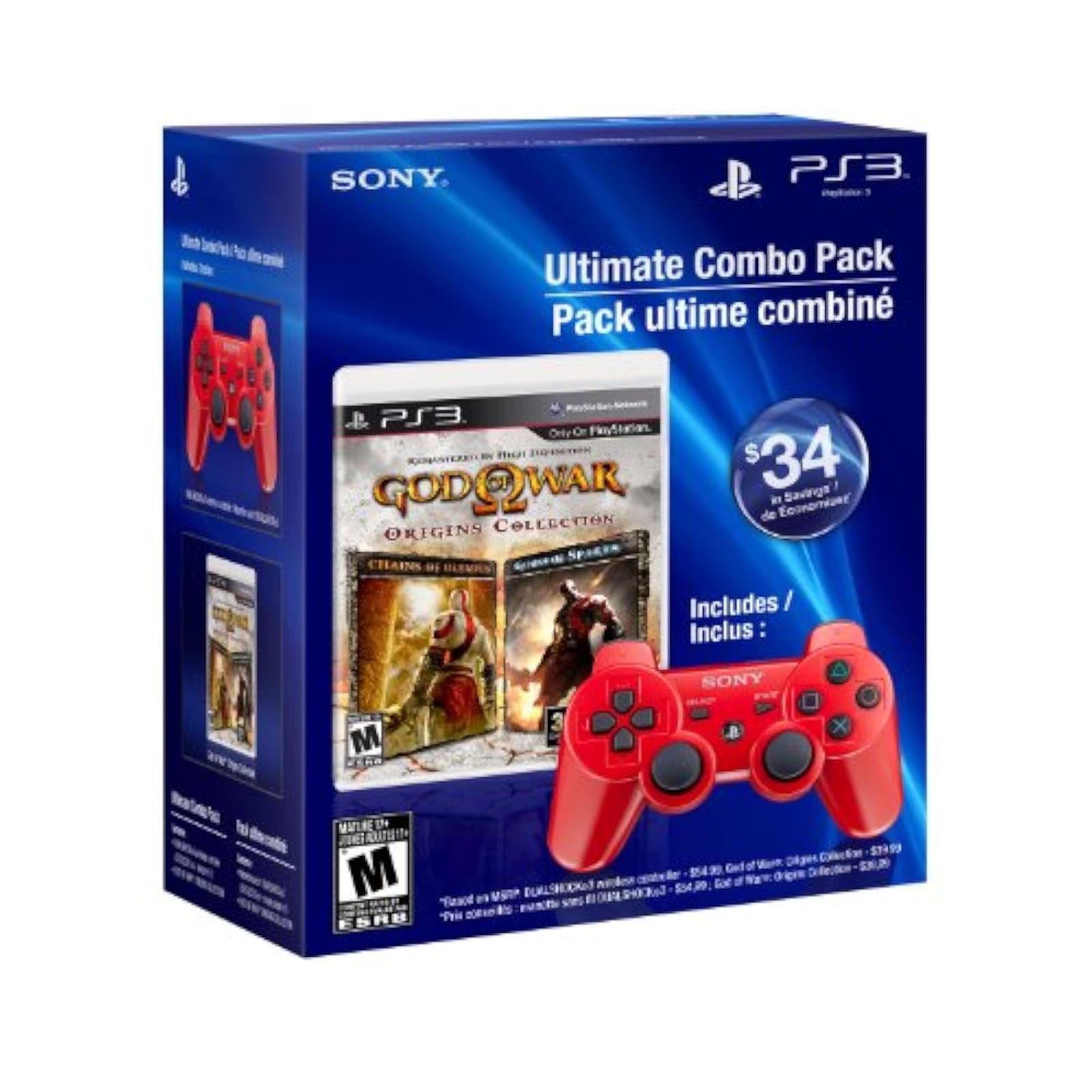 God Of War Origins Collection And DualShock 3 Wireless Controller Combo Pack