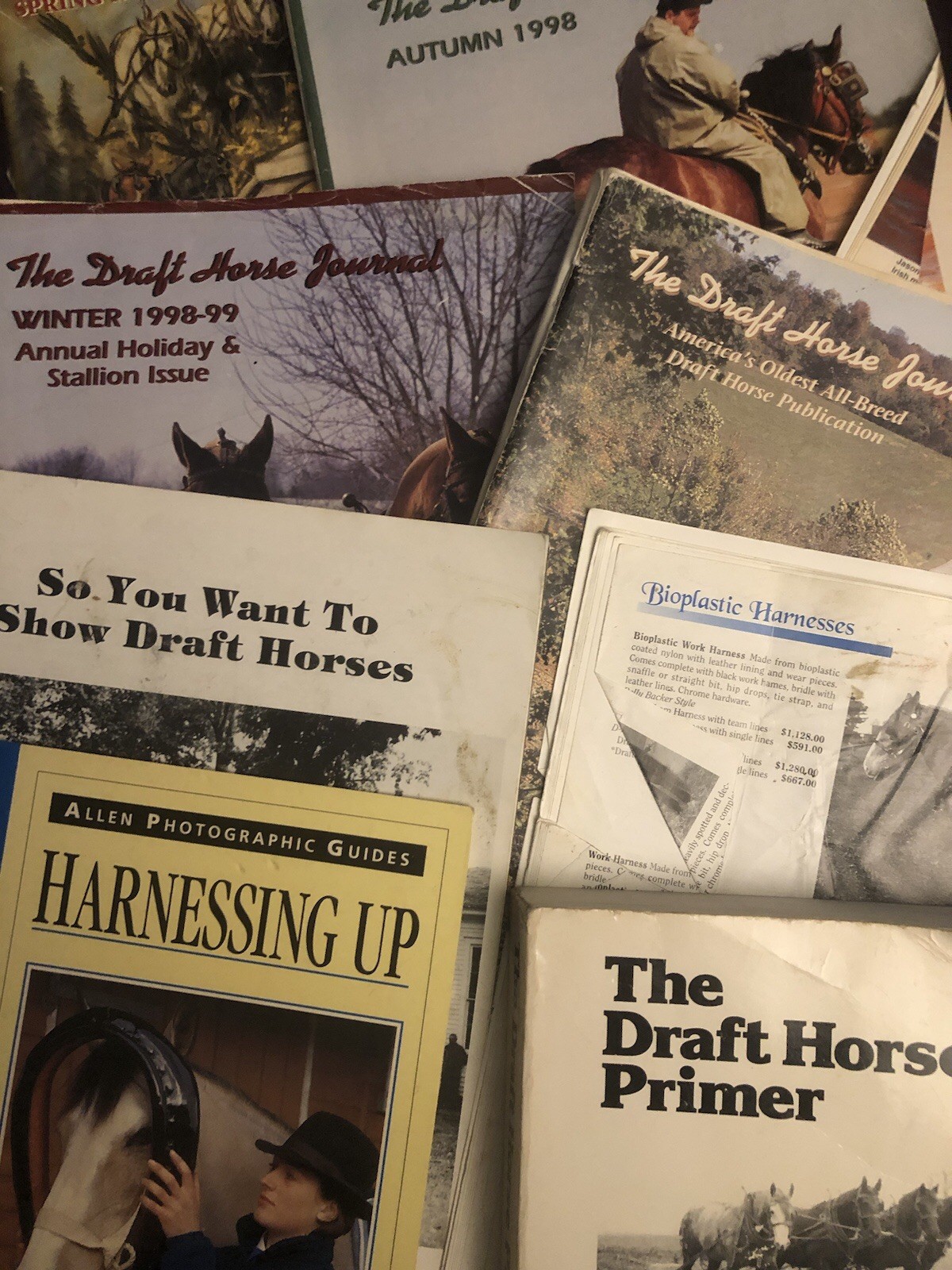 Old collection of Draft horse￼ Show Journals￼