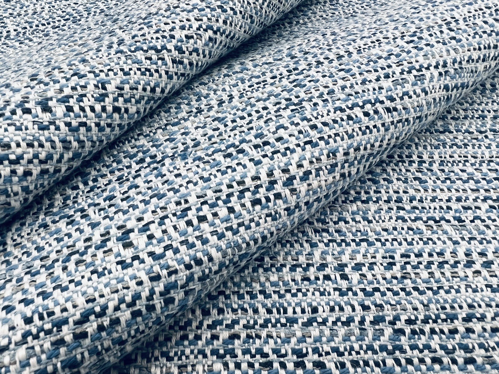 Thibaut Crypton Mingled Tweed Upholstery Fabric- Elements / Denim 4 yds W75244