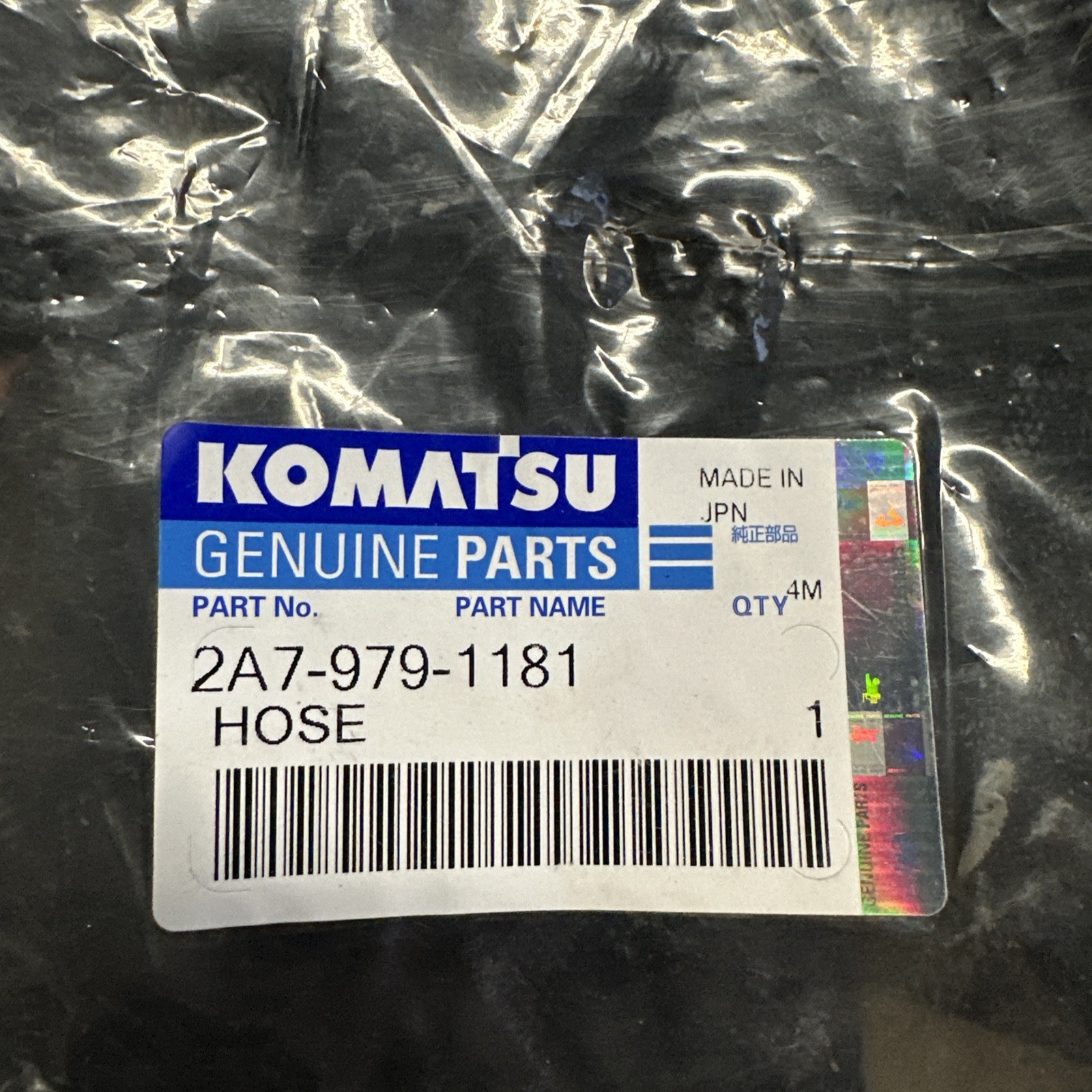 Komatsu Genuine OEM Hose P/N: 2A7-979-1181 for PC360LC-11
