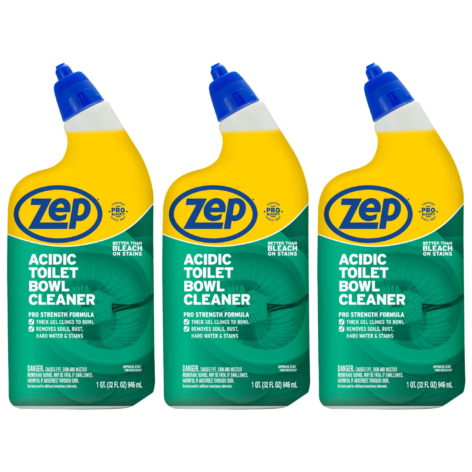 Zep Acidic Toilet Bowl Stain Eraser Wintergreen Scent 32 fl oz 3-Pack Zep Acidic Toilet Bowl Stain Eraser Wintergreen Scent 32 fl oz 3-Pack