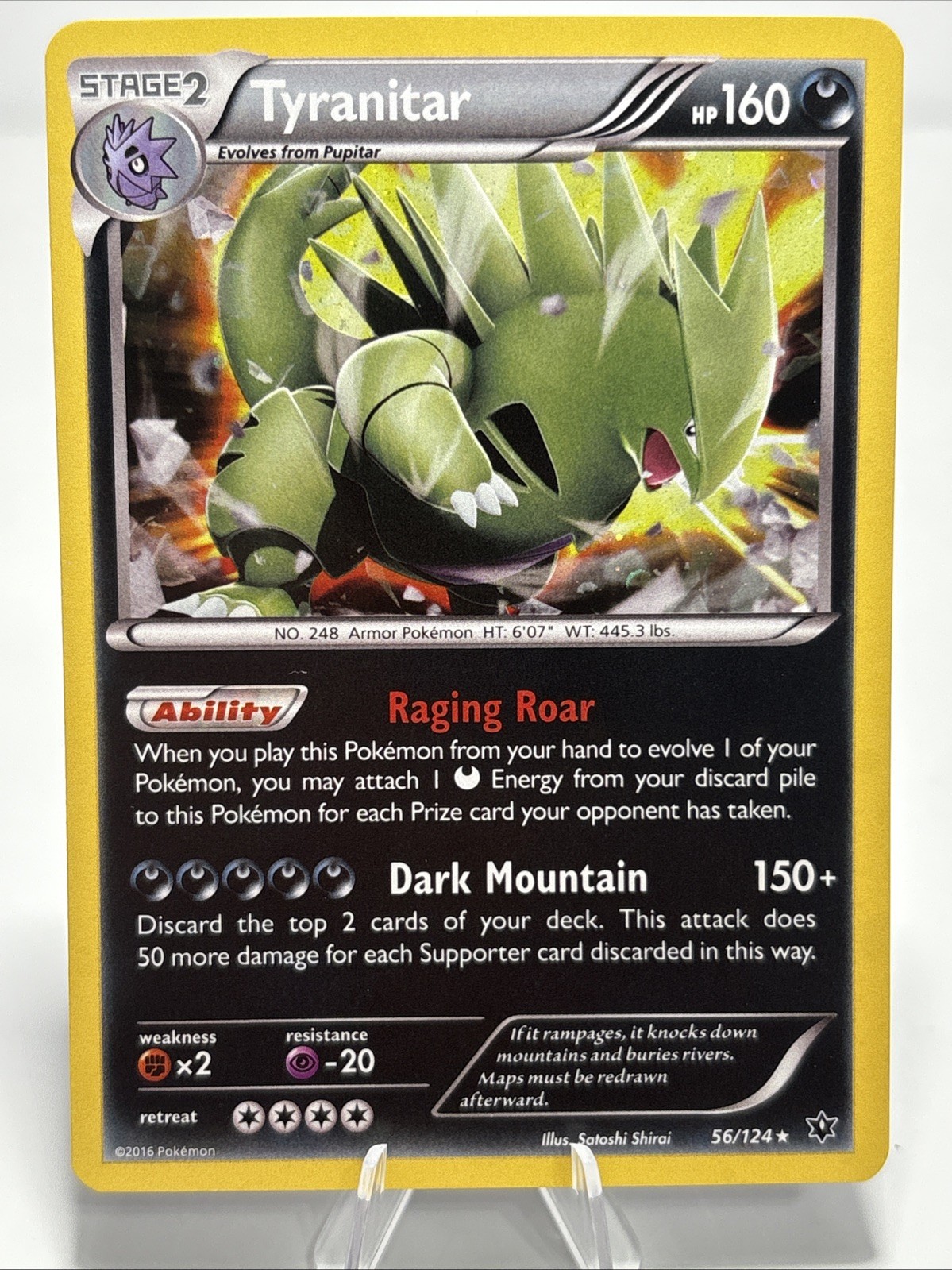 Tyranitar 56/124 XY Fates Collide 2016 Cosmos Holo Rare - NM Tyranitar 56/124 XY Fates Collide 2016 Cosmos Holo Rare - NM