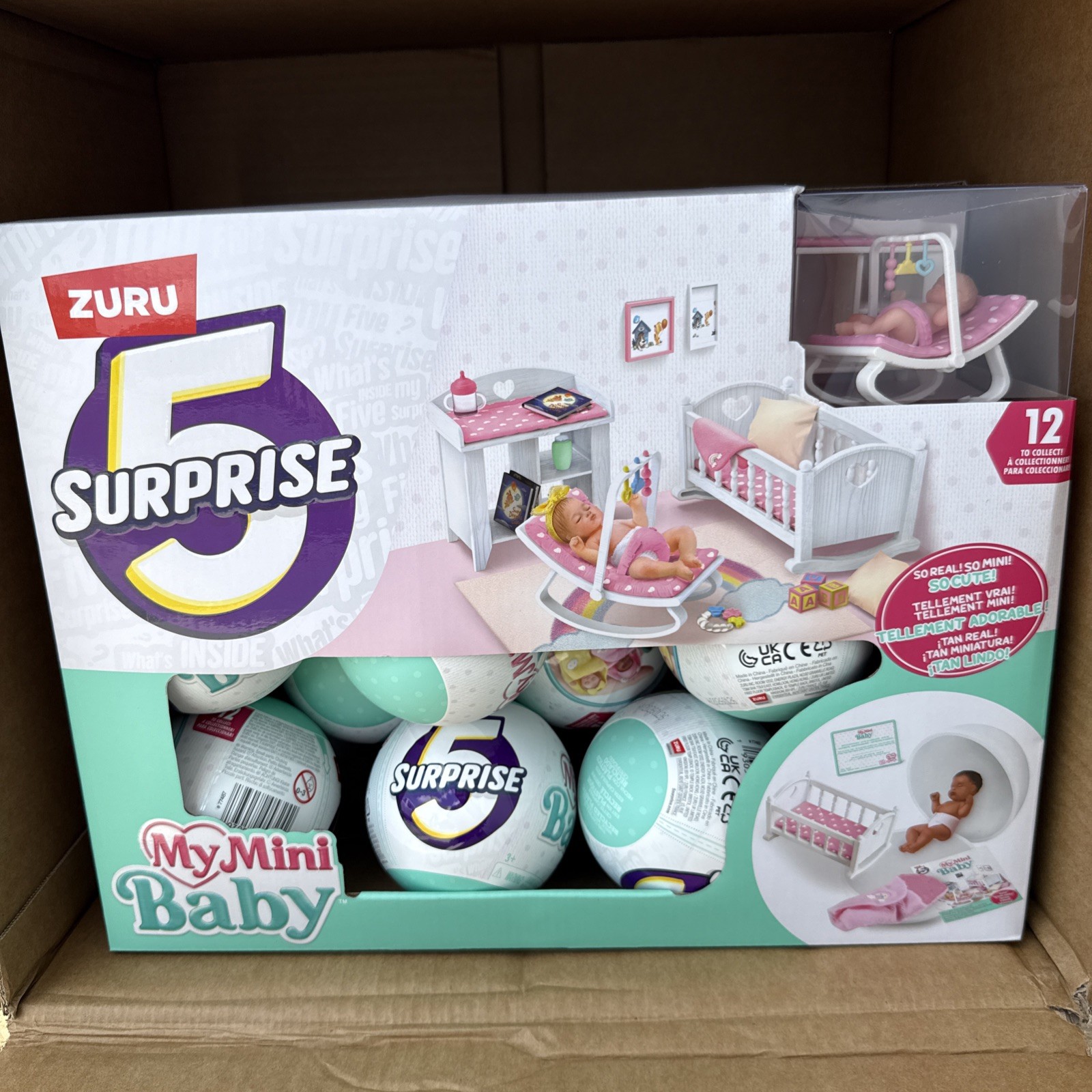5 Surprise My Mini Baby Series 1 Blind Box Display Case 24 Packs ZURU New 5 Surprise My Mini Baby Series 1 Blind Box Display Case 24 Packs ZURU New