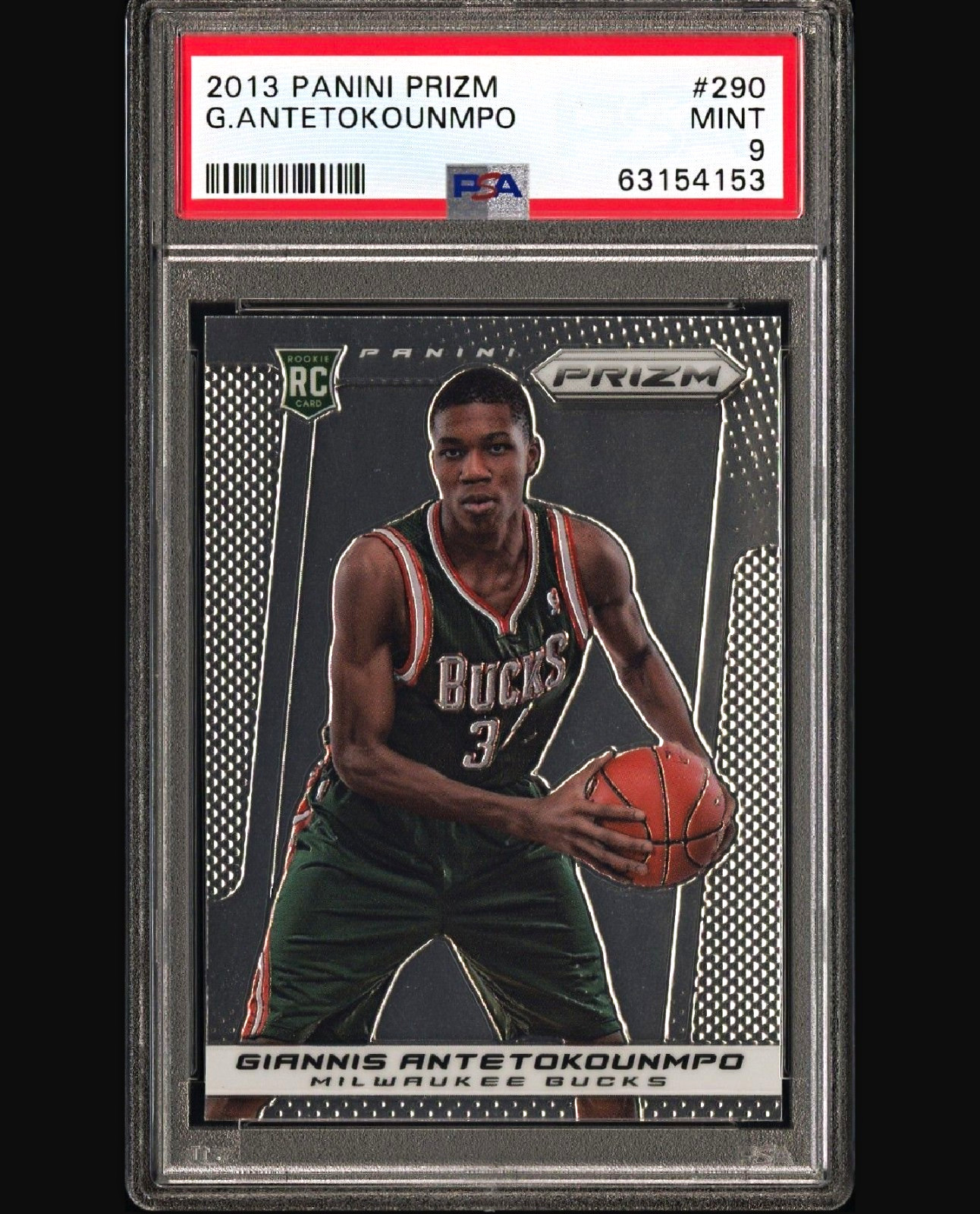 Panini 2013-14 Prizm Giannis Antetokounmpo #290 RC PSA 9 Bucks NBA Panini 2013-14 Prizm Giannis Antetokounmpo #290 RC PSA 9 Bucks NBA