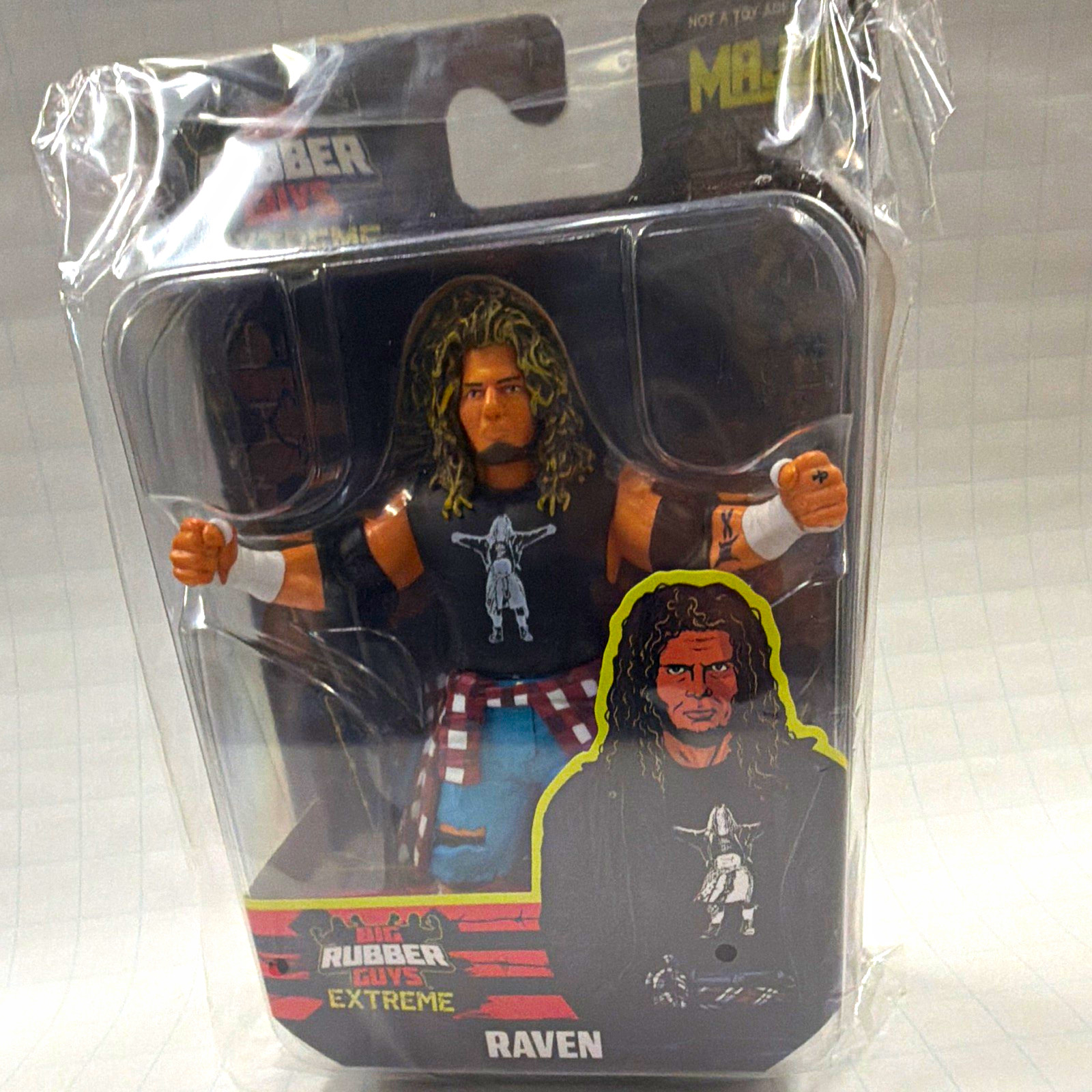 Major Big Rubber Guys Extreme Raven Wrestling Action Figure - Rubbed Raw