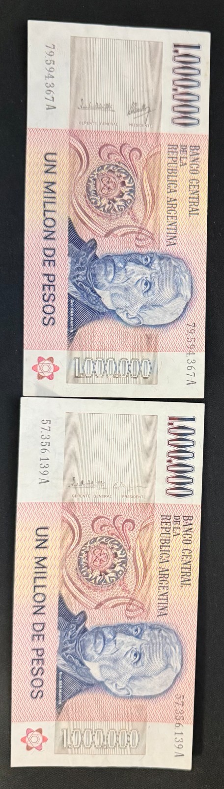 ARGENTINA 1000000 PESOS P-310 1981 1 Pcs 1,000,000 MILLION UNC NOTE ARGENTINA 1000000 PESOS P-310 1981 1 Pcs 1,000,000 MILLION UNC NOTE
