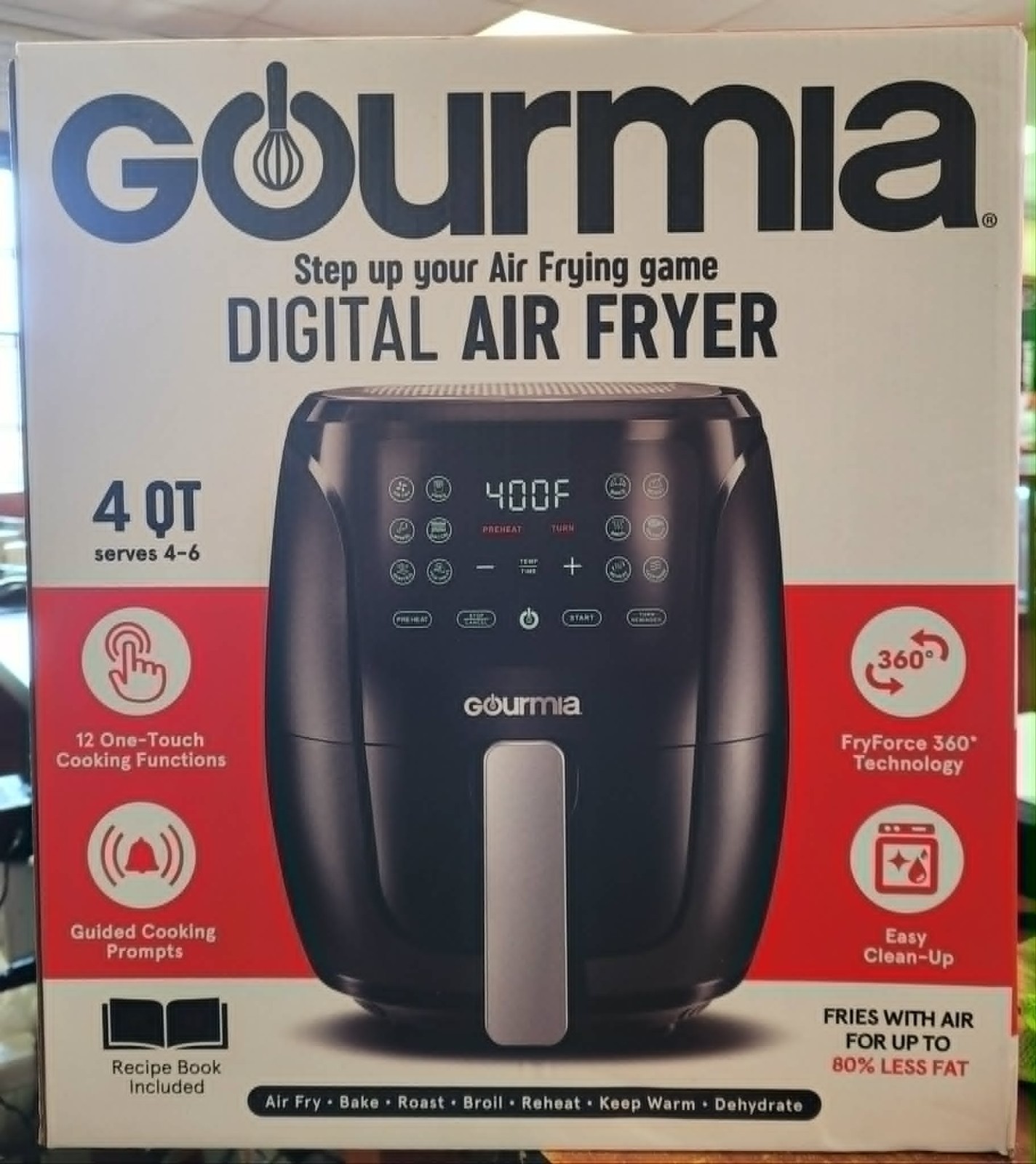 Gourmia Air Fryer Oven Digital Display 4 Quart Large AirFryer Cooker GAF486 _NIB