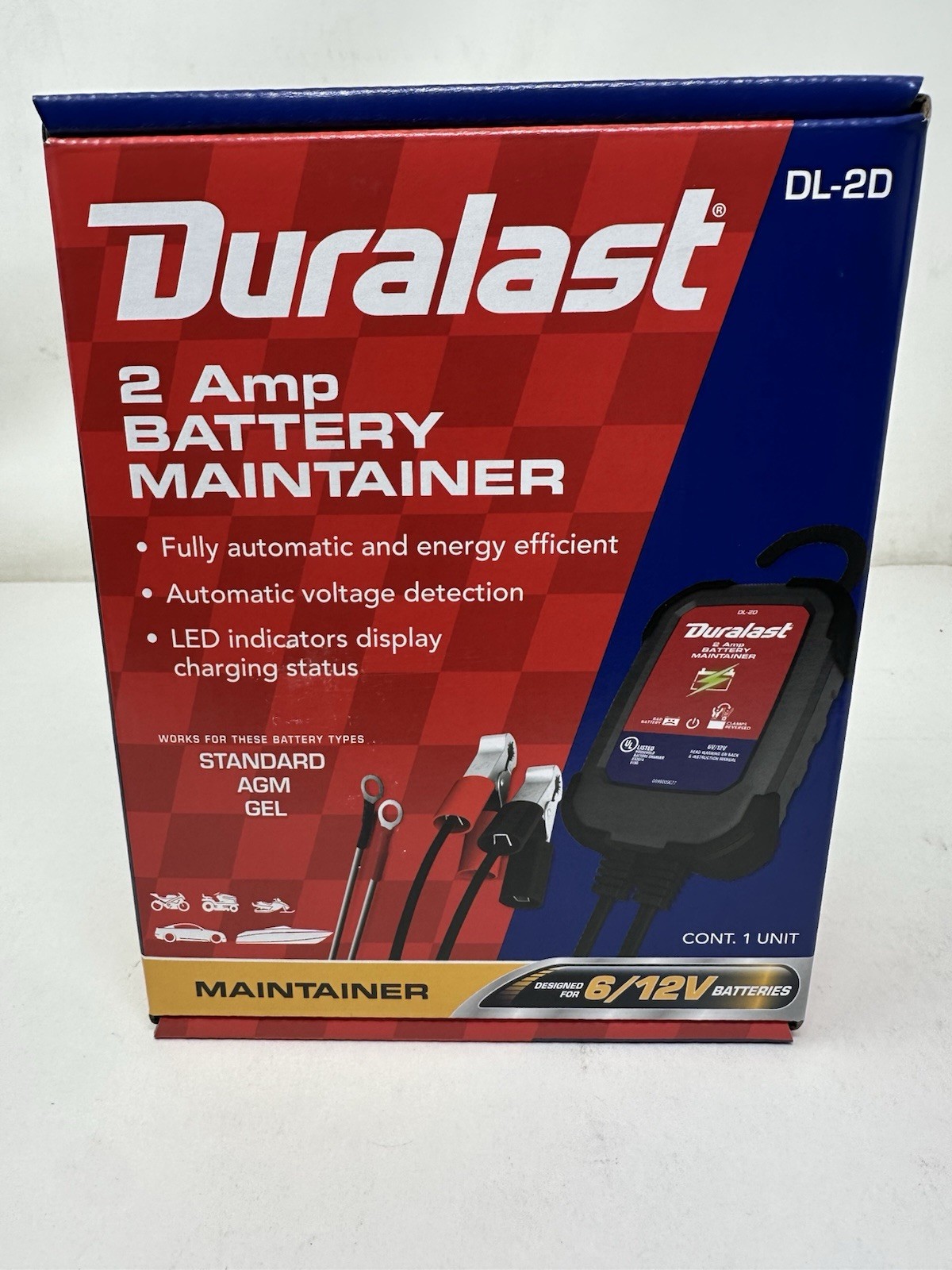 NEW  Duralast DL-2D 2 Amp Battery Maintainer