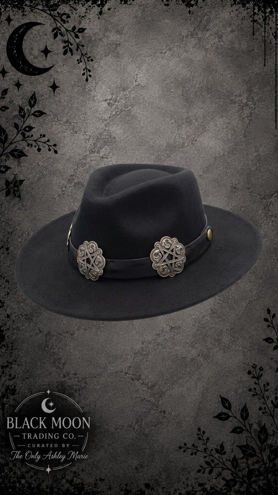 Killstar Black Wide Brim Hat Killstar Black Wide Brim Hat