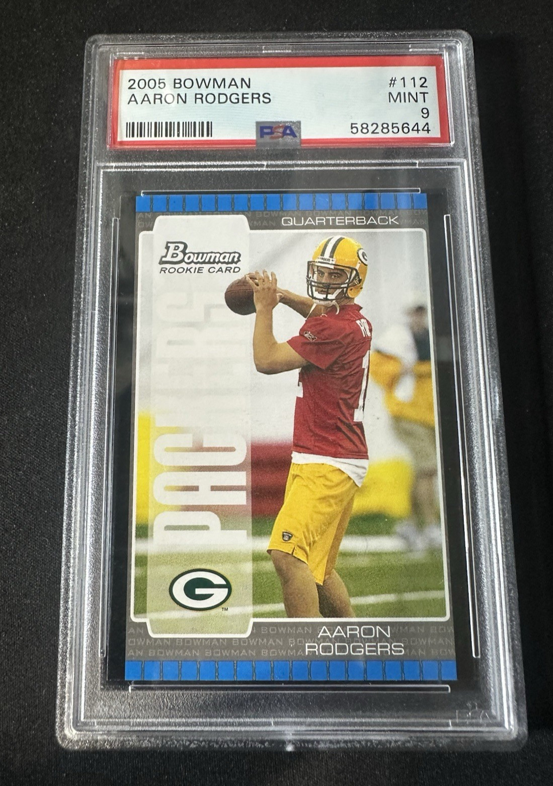 2005 BOWMAN #112 AARON RODGERS ROOKIE CARD MINT PSA 9 CLEAN SLAB 2005 BOWMAN #112 AARON RODGERS ROOKIE CARD MINT PSA 9 CLEAN SLAB