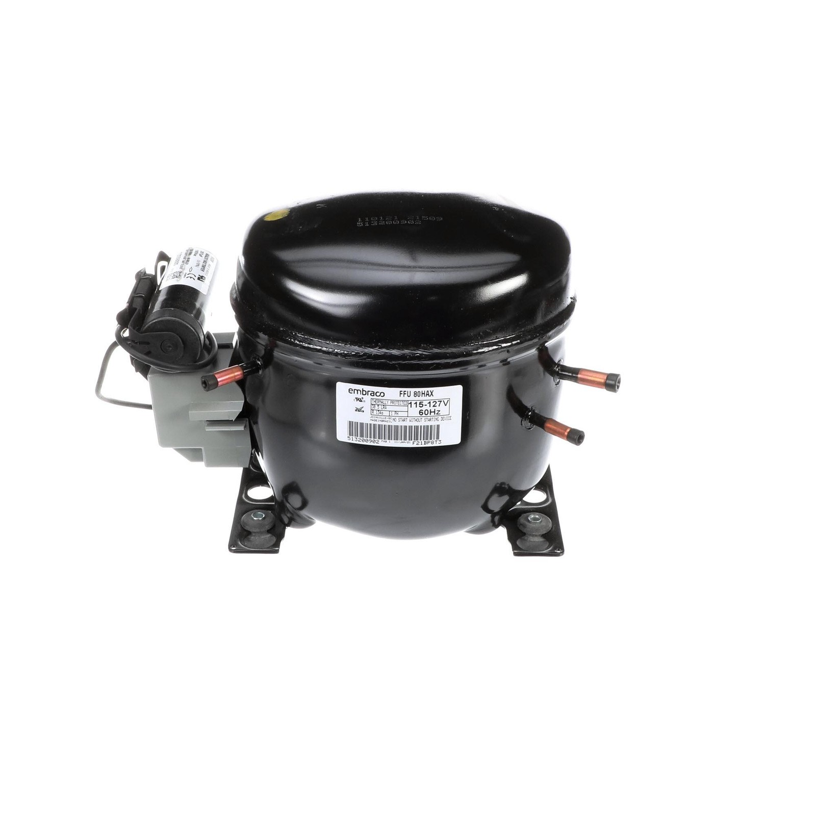 Glastender Compressor, R134A, 115V, Embraco, Ffu80Hax 06010021 - Genuine OEM Glastender Compressor, R134A, 115V, Embraco, Ffu80Hax 06010021 - Genuine OEM